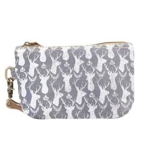 Canvas Deer Wristlet Pouch